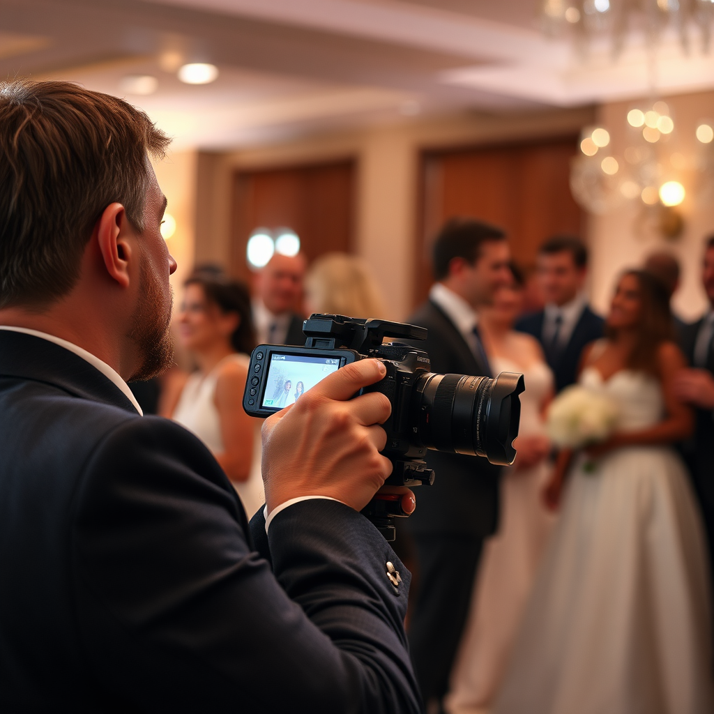 Wedding photography in action
