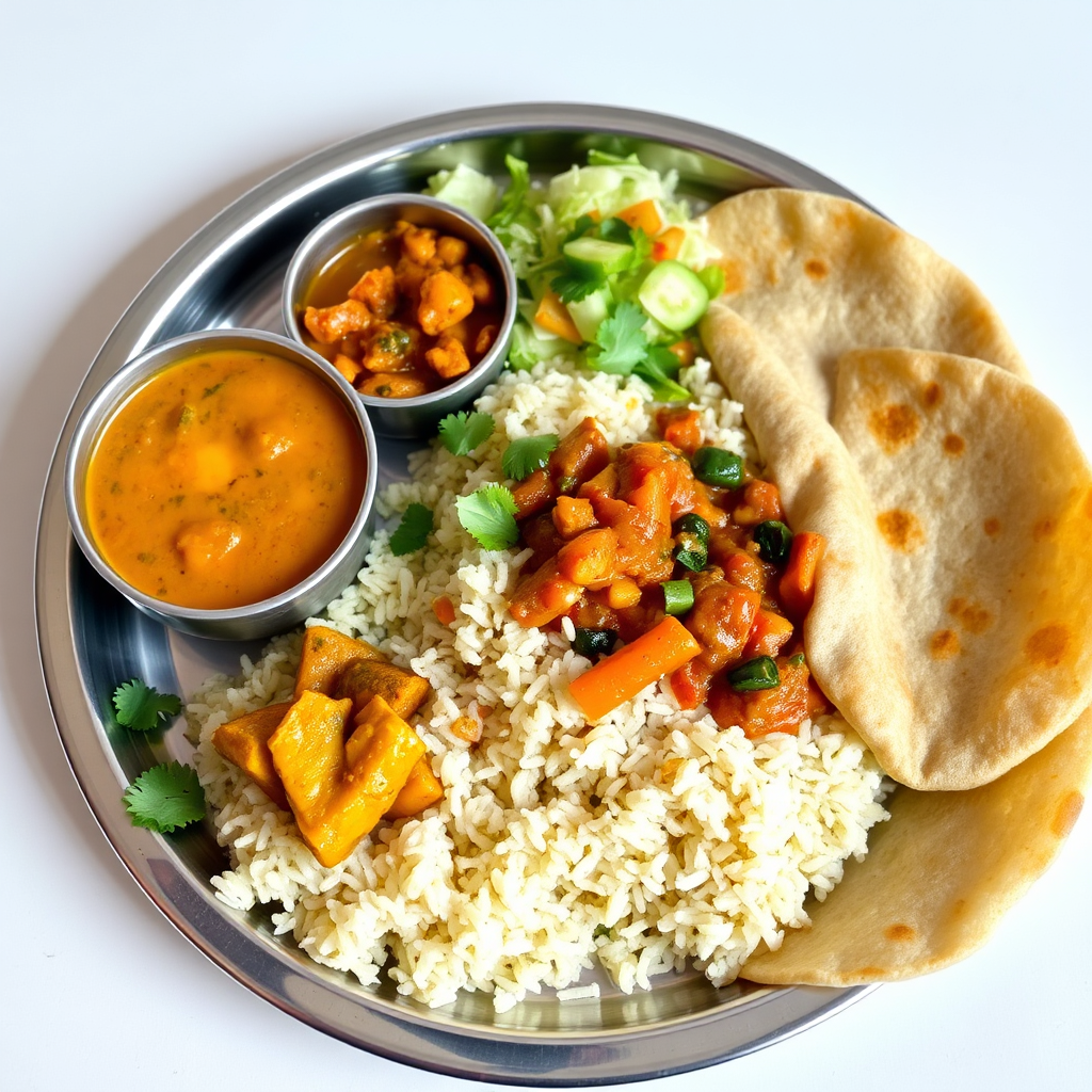 Wholesome millet lunch meal plate