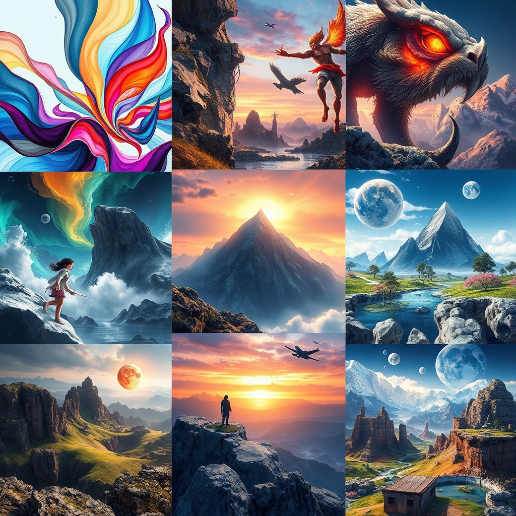 Collage of AI-generated art