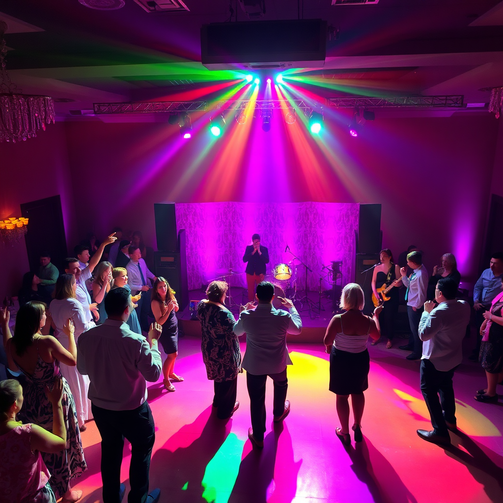 Live band performing at a wedding reception