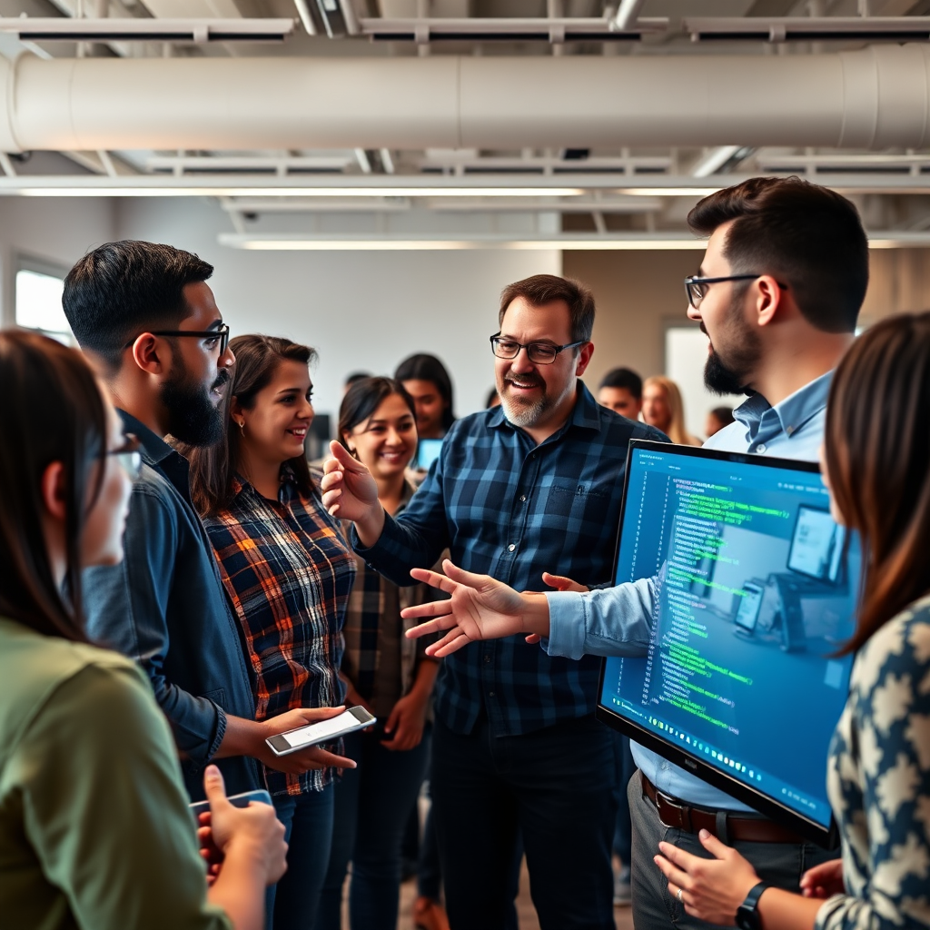 Instructors teaching students