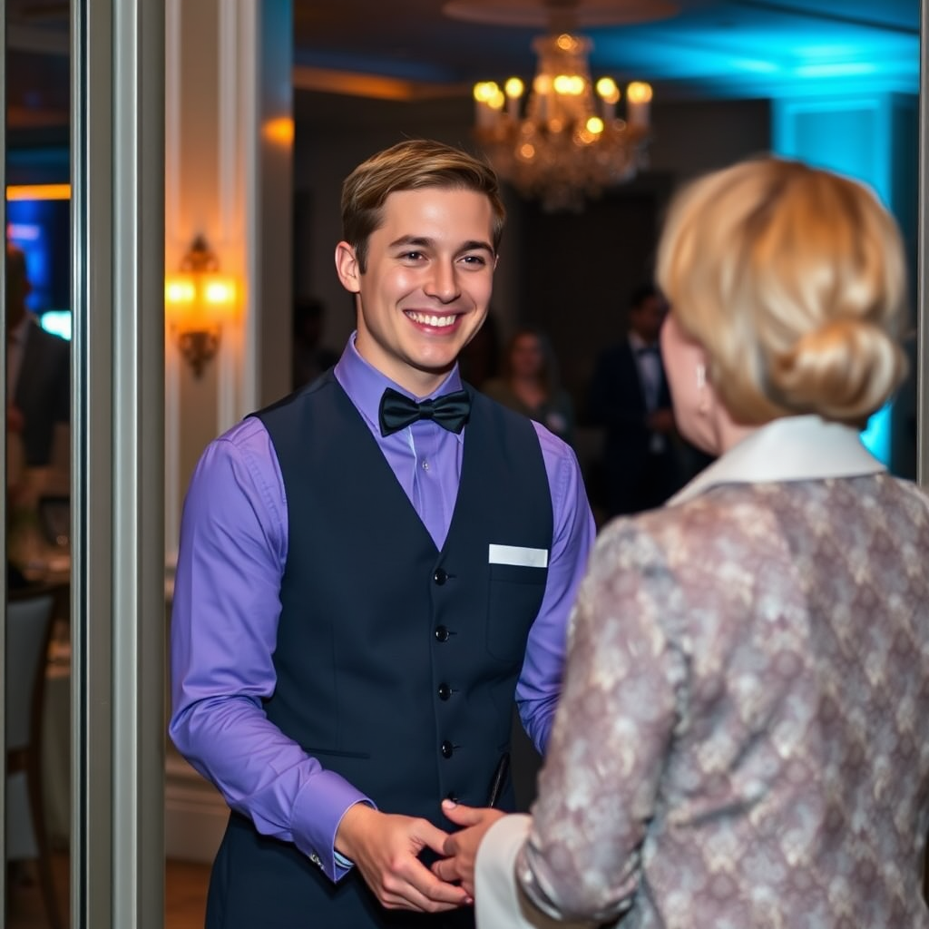 Hospitality staff welcoming guests