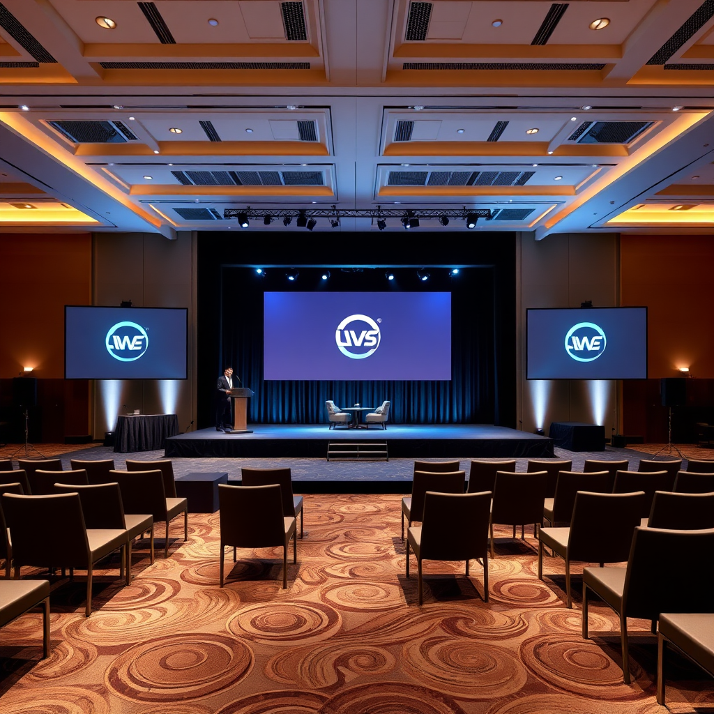 Corporate event stage setup