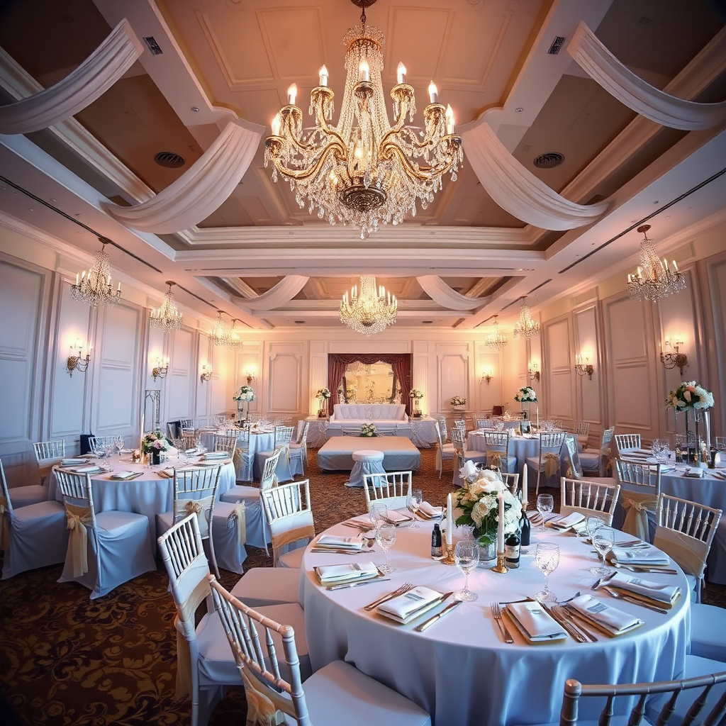 Elegant wedding reception decor
