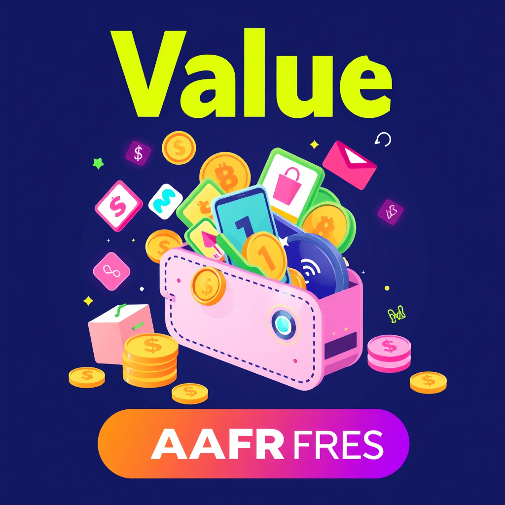 A visually appealing graphic depicting a digital wallet overflowing with virtual currency and shopping icons. Use a bright and engaging color palette to emphasize the value. The ANR FRESH logo should be prominently displayed.