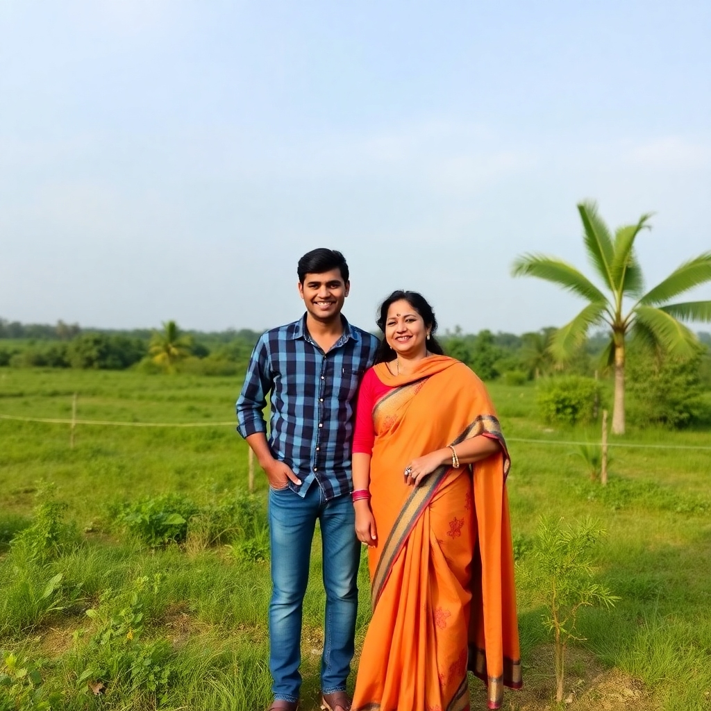 An image visualizing affordable land prices. Perhaps a graphic showing a comparison of prices or a family happily celebrating their new property purchase. The style should be modern and clean, focusing on conveying clear price transparency.