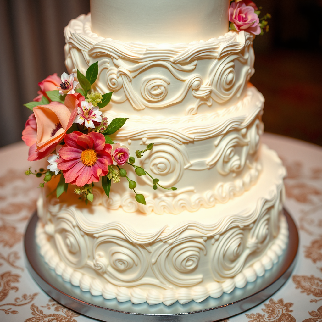 Elaborate wedding cake