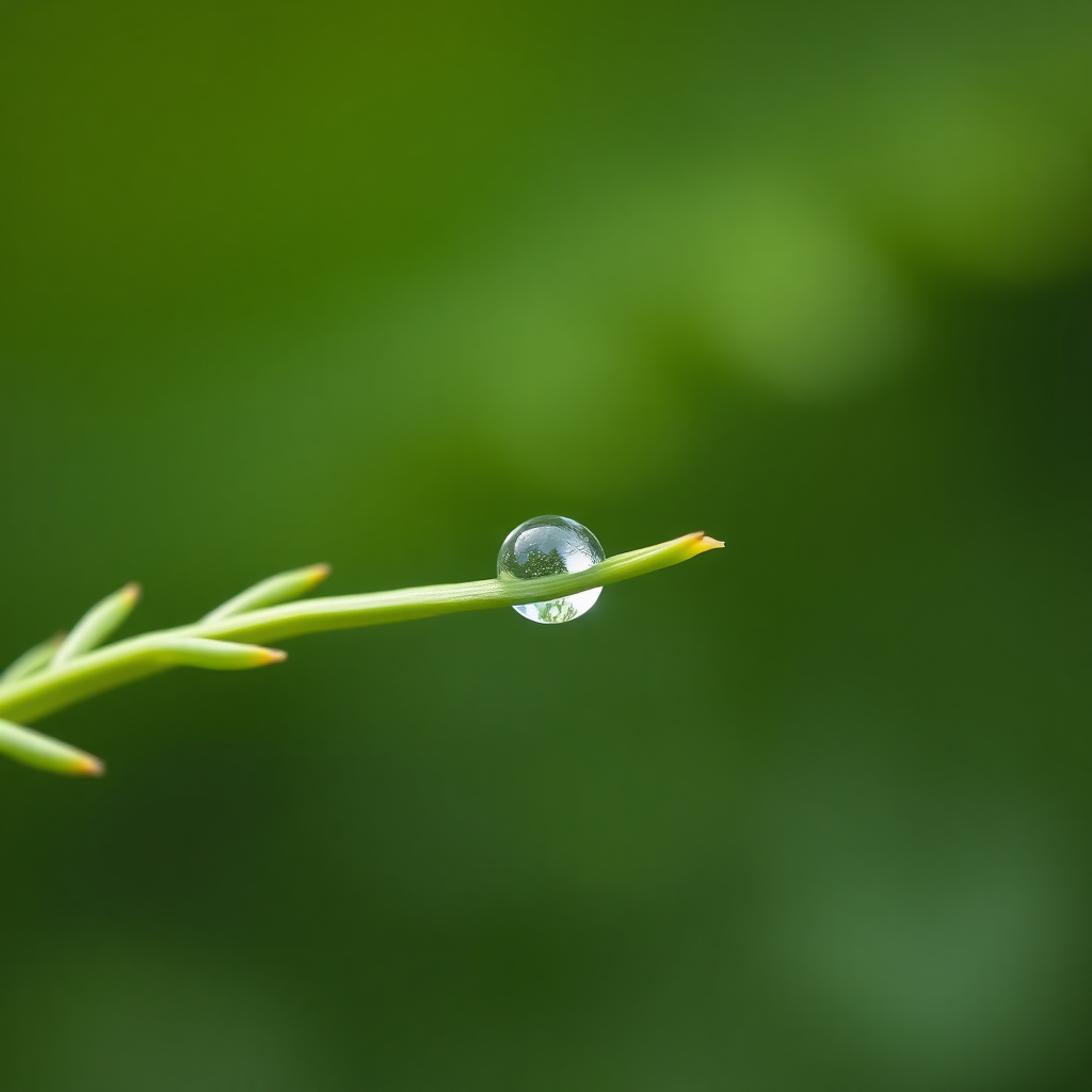 Dew drop on fern
