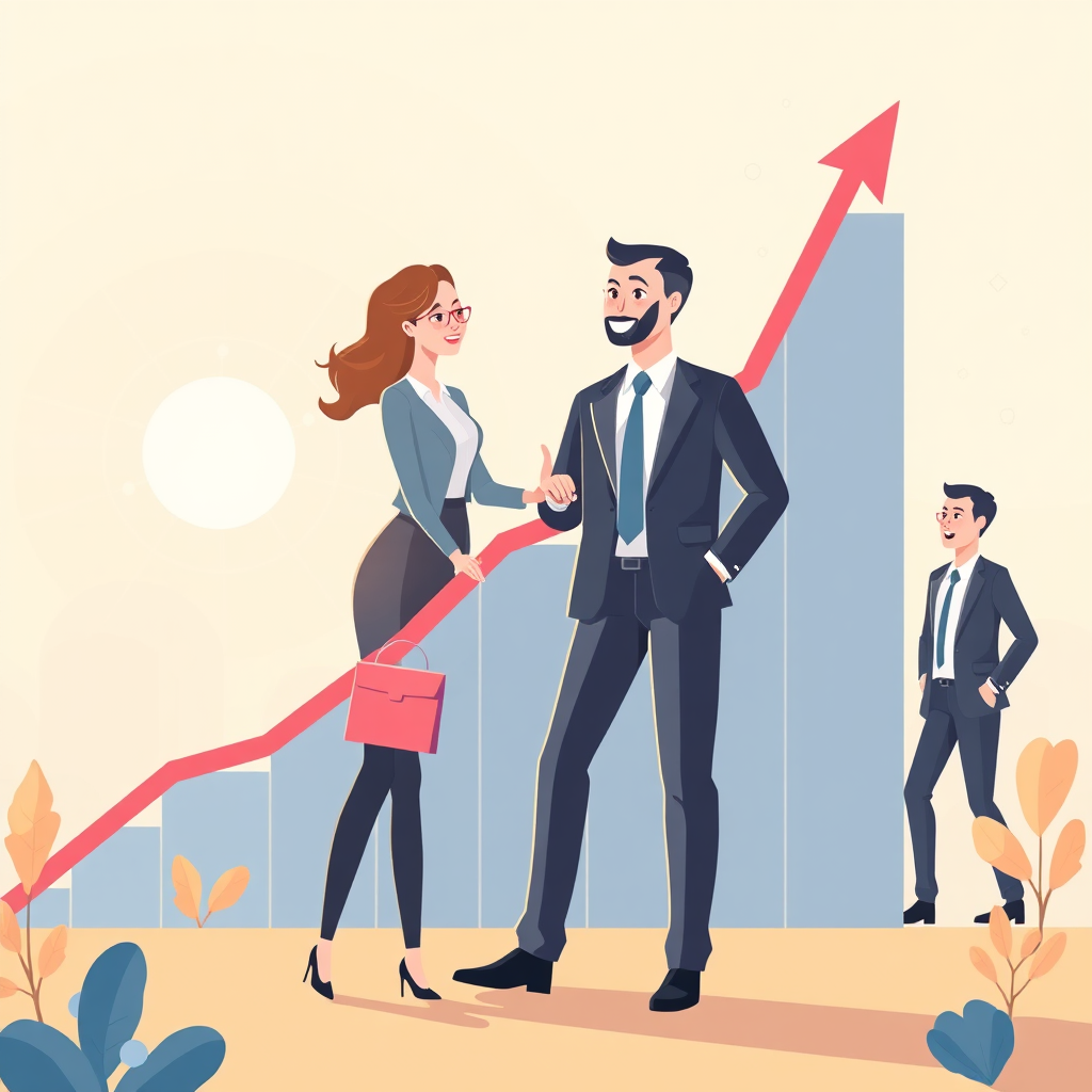AI-driven business growth illustration