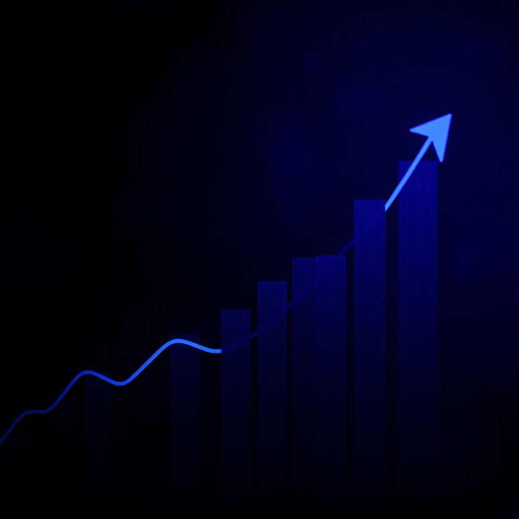Financial bar chart background graph