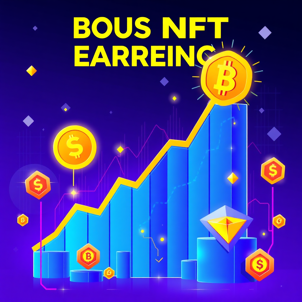 Illustration of boosting NFT earnings with charts and graphs