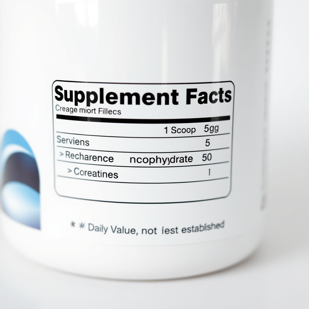 Close-up of Supplement Facts panel