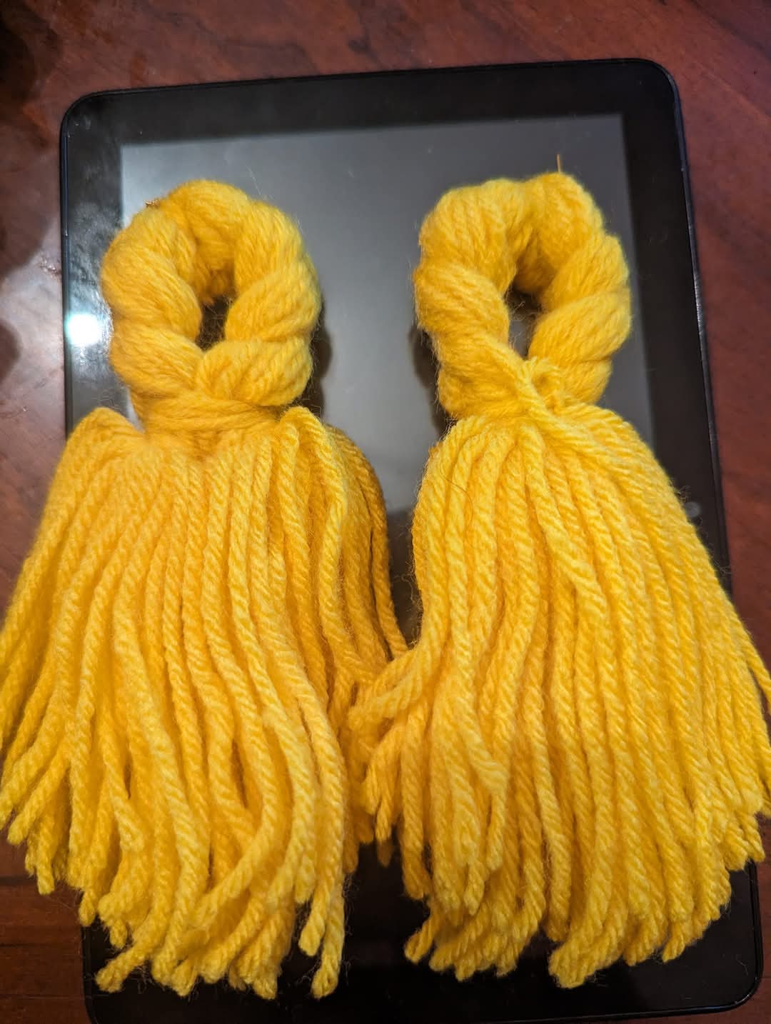 Denim Tassel Earrings