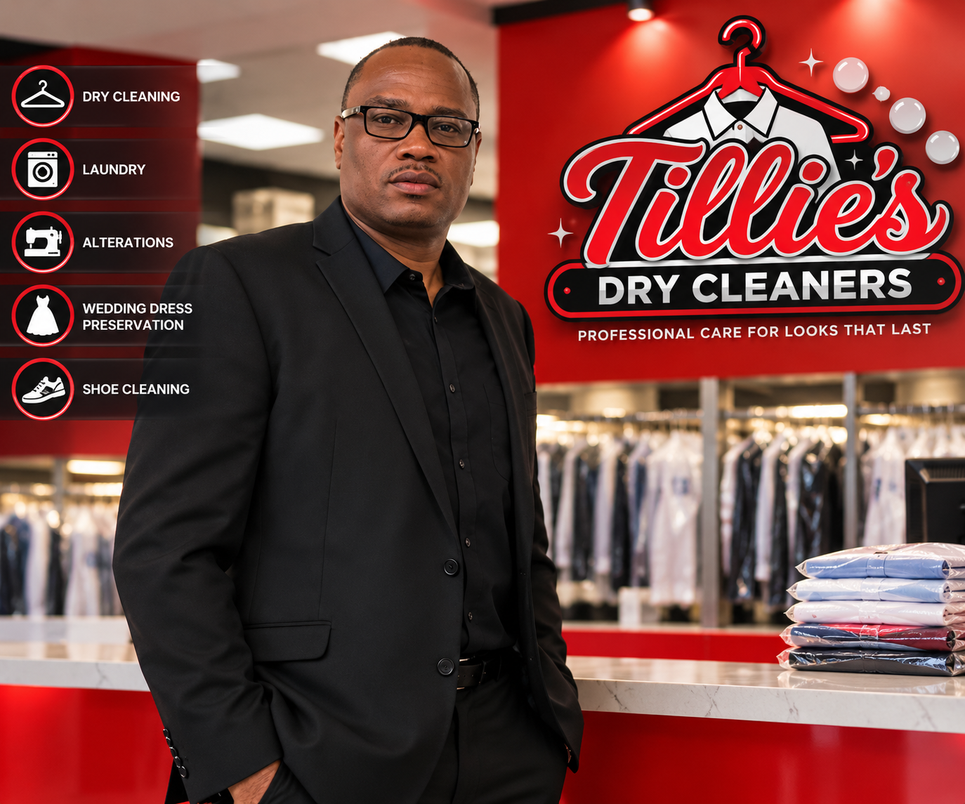 Marcus Haynes, Owner of Tillie's Dry Cleaners