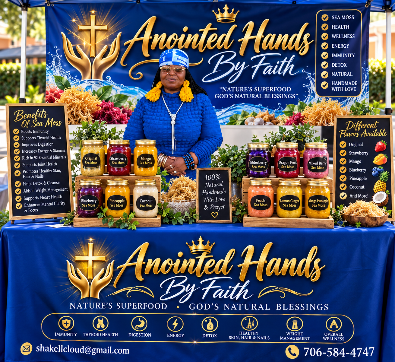 Anointed Hands By Faith Sea Moss Gel Jars Arrangement