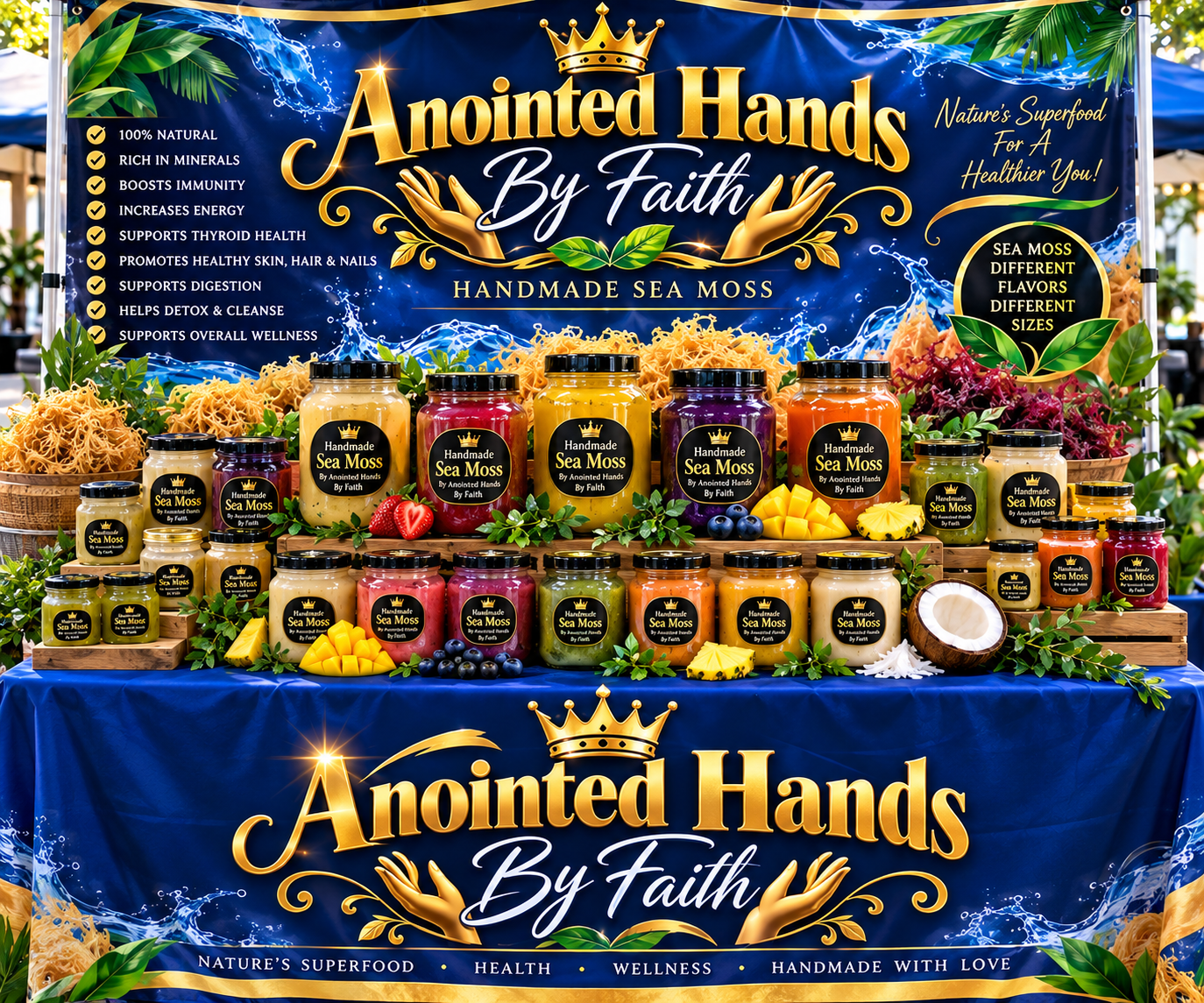 Anointed Hands By Faith Sea Moss Gel Berry Variety