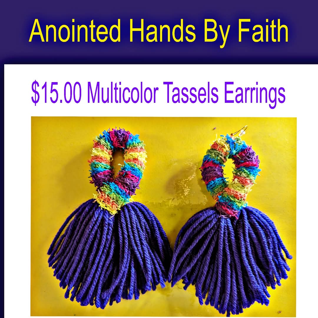 Royal Blue Tassel Earrings