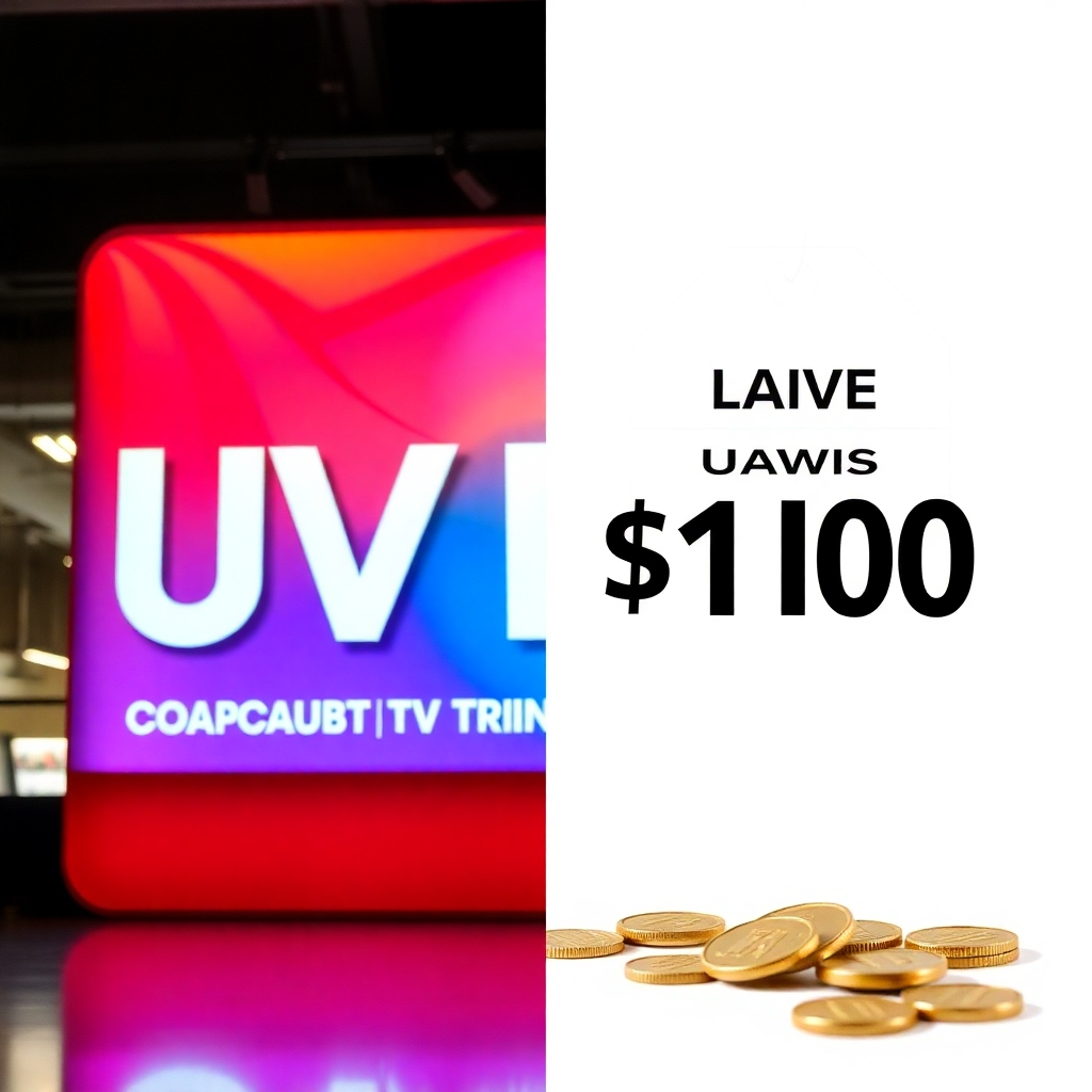 A split image showing, on one side, a high-quality UV-printed product (like a sign or banner) with vibrant colors. On the other side, a price tag or a graphic illustrating affordability, with elements symbolizing value, such as coins or a low price label.  The image should emphasize the contrast between high quality and a reasonable price, making affordability clear. The overall style should be clean, professional and visually appealing.