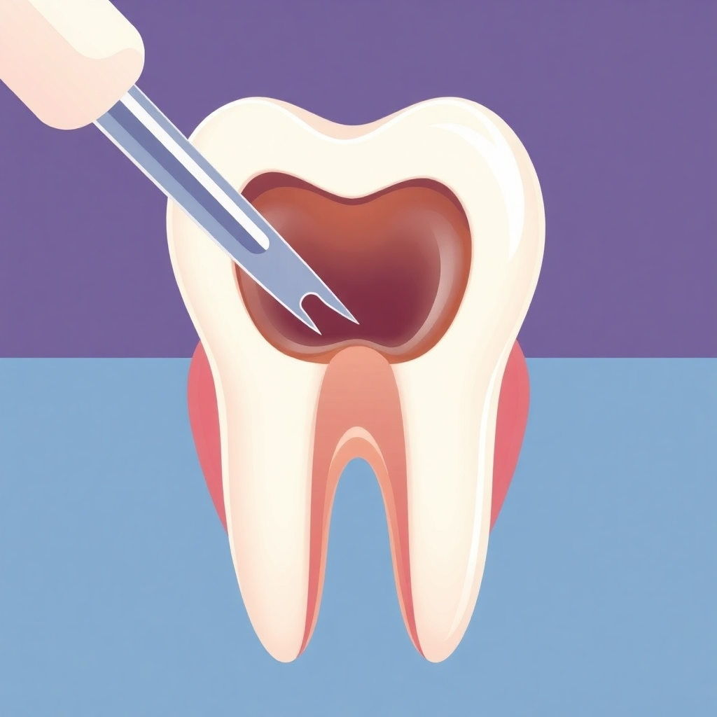 A stylized image of a tooth being repaired, with a focus on the innovative and advanced nature of the techniques employed.  The color palette should be modern and sophisticated.
