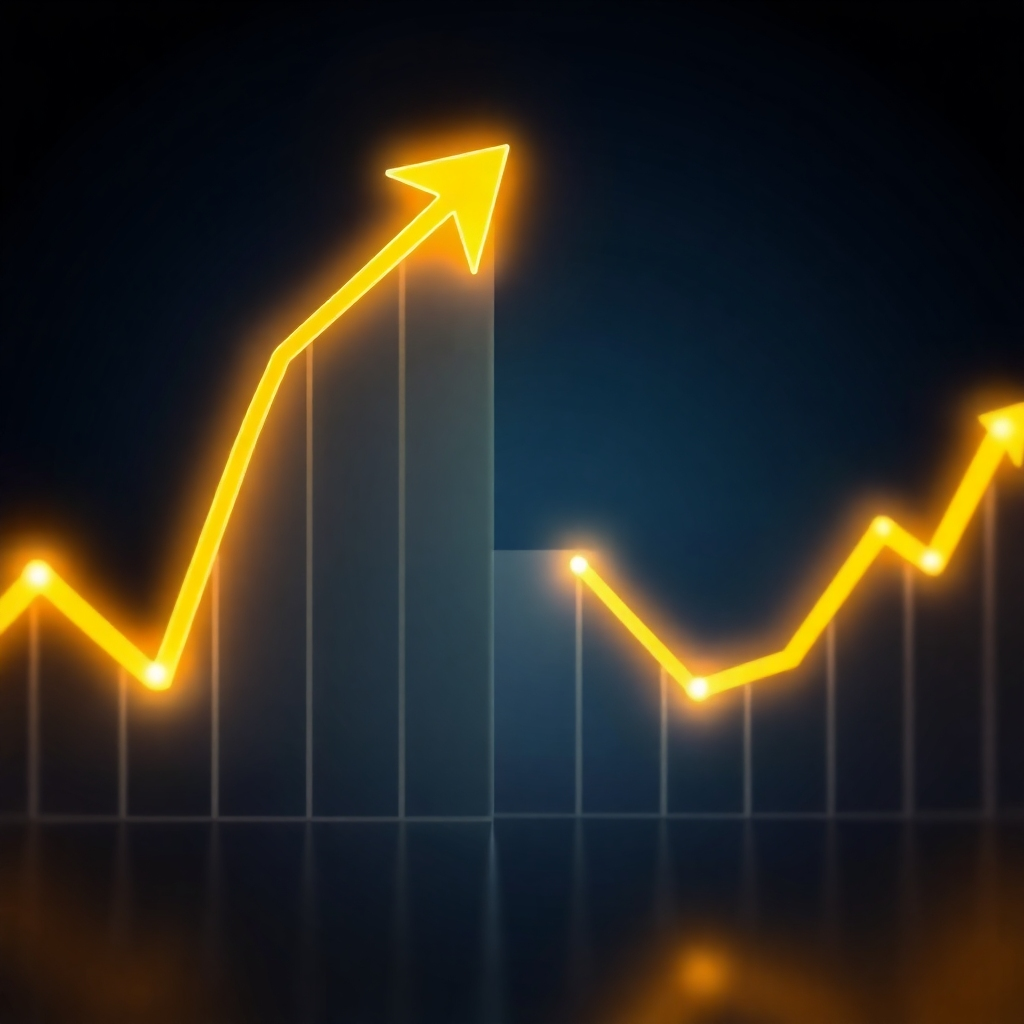 A stylized image of an upward trending graph with glowing lines, illustrating financial growth and profitability.  The overall feel should be positive and encouraging.