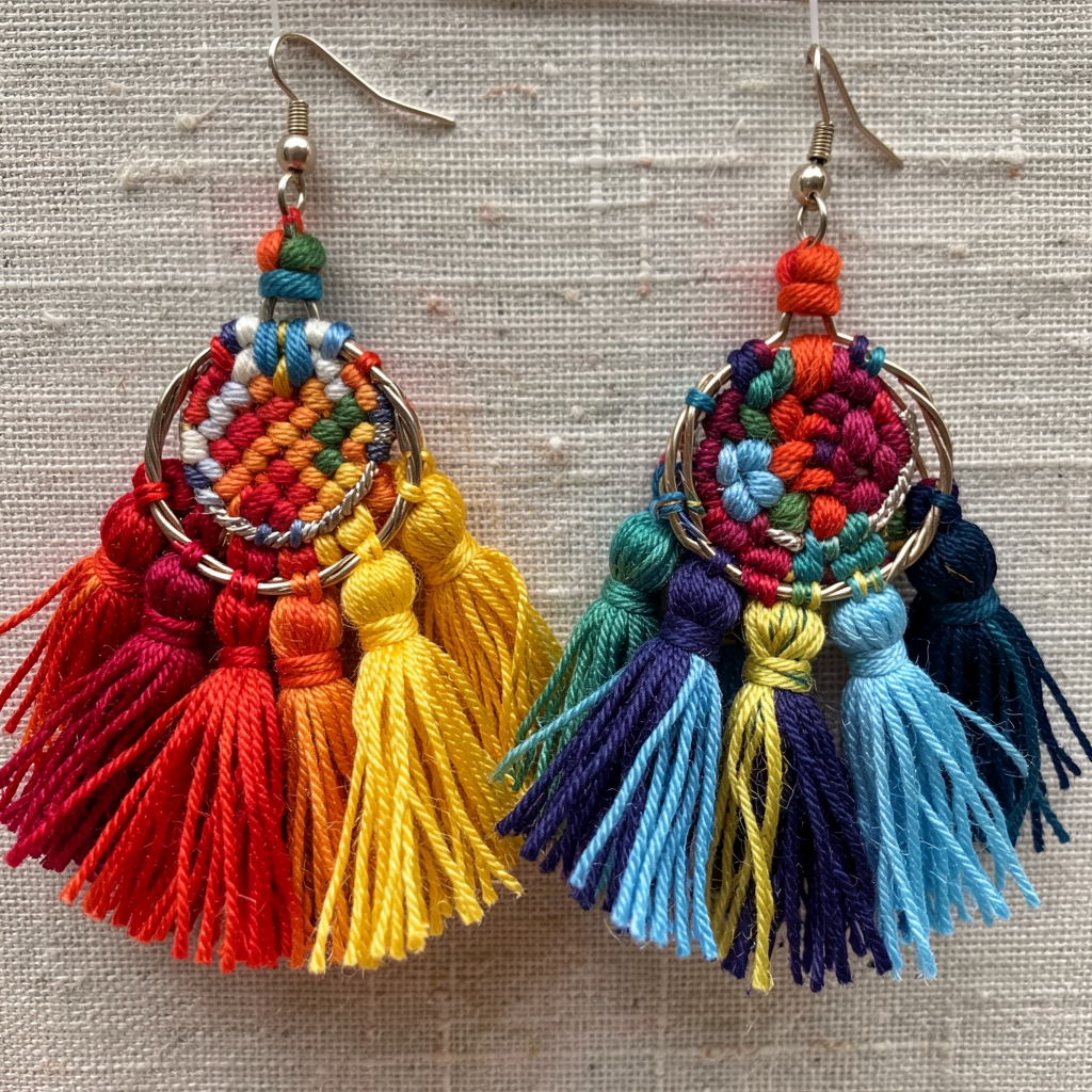 Handmade tassel earrings