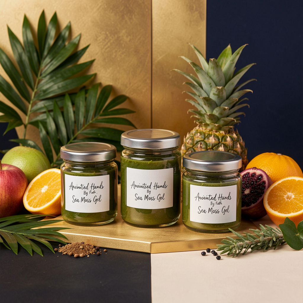 Anointed Hands By Faith Sea Moss Gel Jars Arrangement