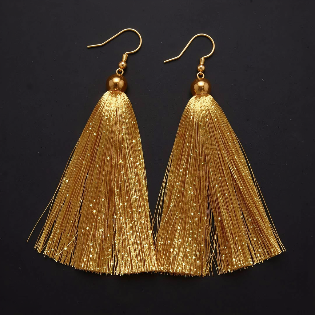 Gold Tassel Earrings