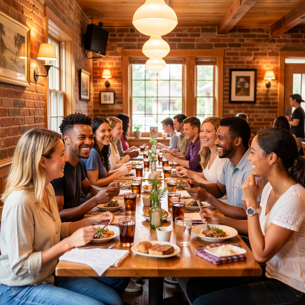 Happy Customers Dining