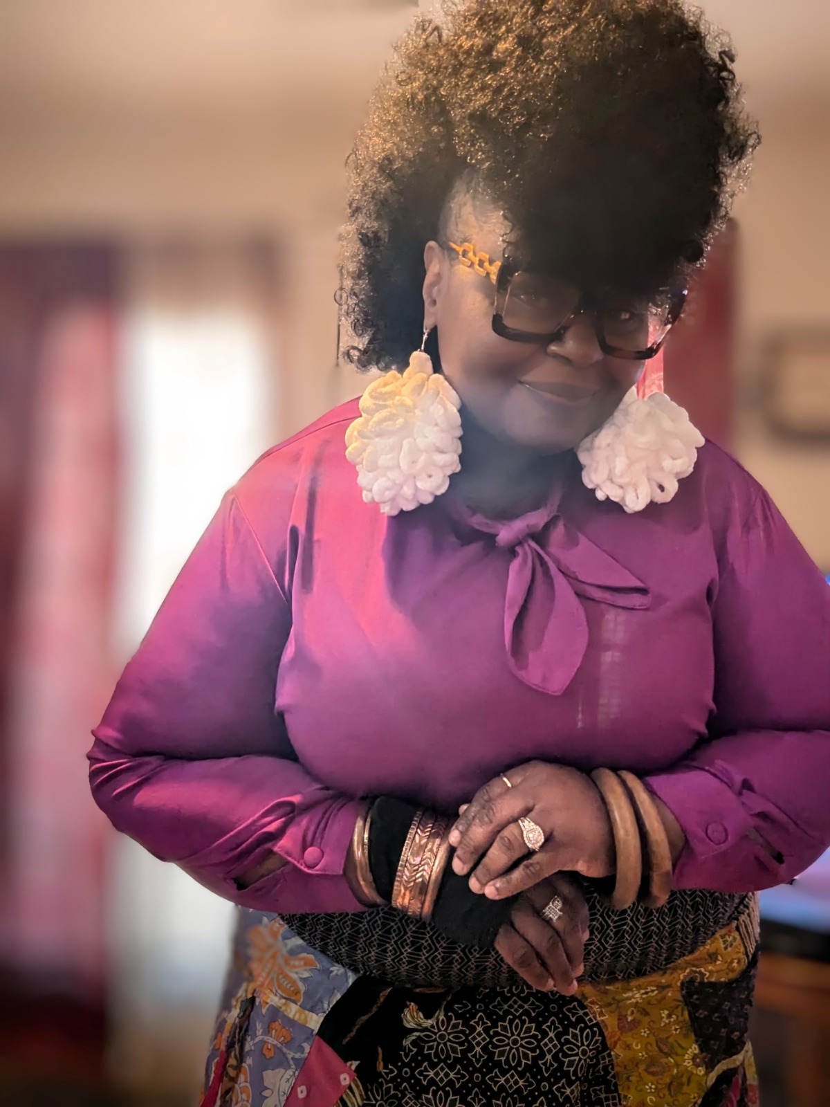 Handmaking Tassel Yarn Earrings