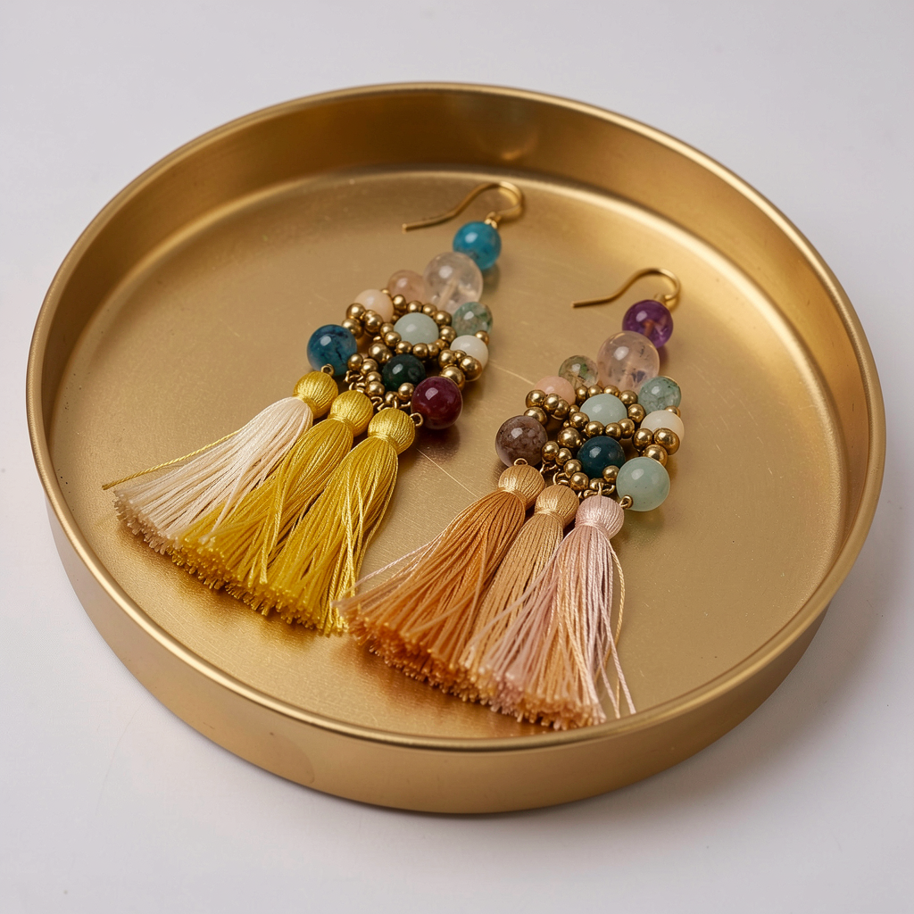 Beaded Tassel Earrings