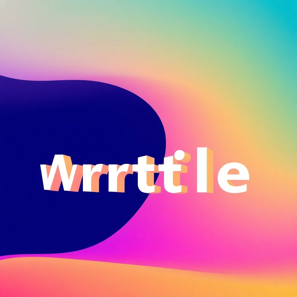 Stylized illustration of words flowing seamlessly into a finished article. 4K resolution image with a vibrant color palette and smooth transitions. The lines are smooth and flowing, with a 3D effect suggesting the evolution of the writing process. Style references would be similar to graphic representations of data flow.