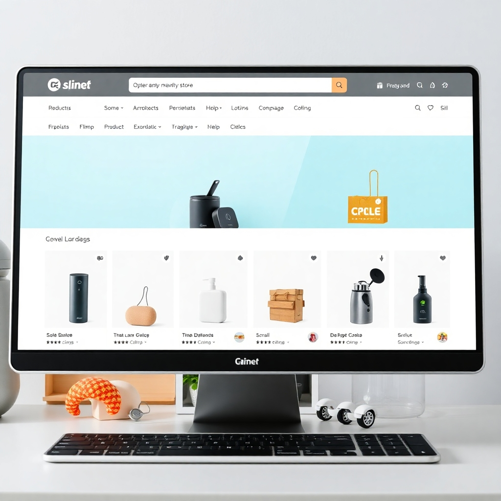 A screen shot of a user friendly online store, showcasing a range of products with appealing imagery.