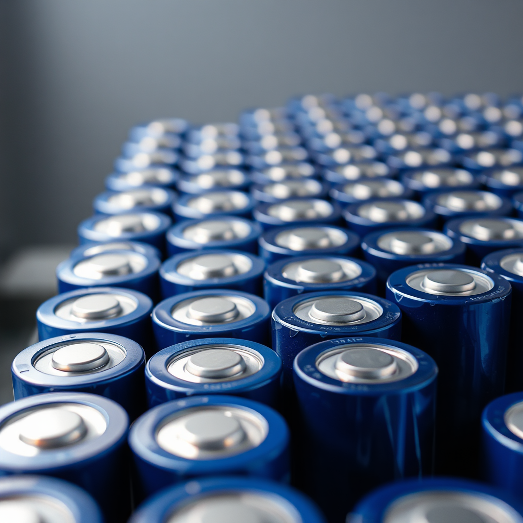 Battery cells close up