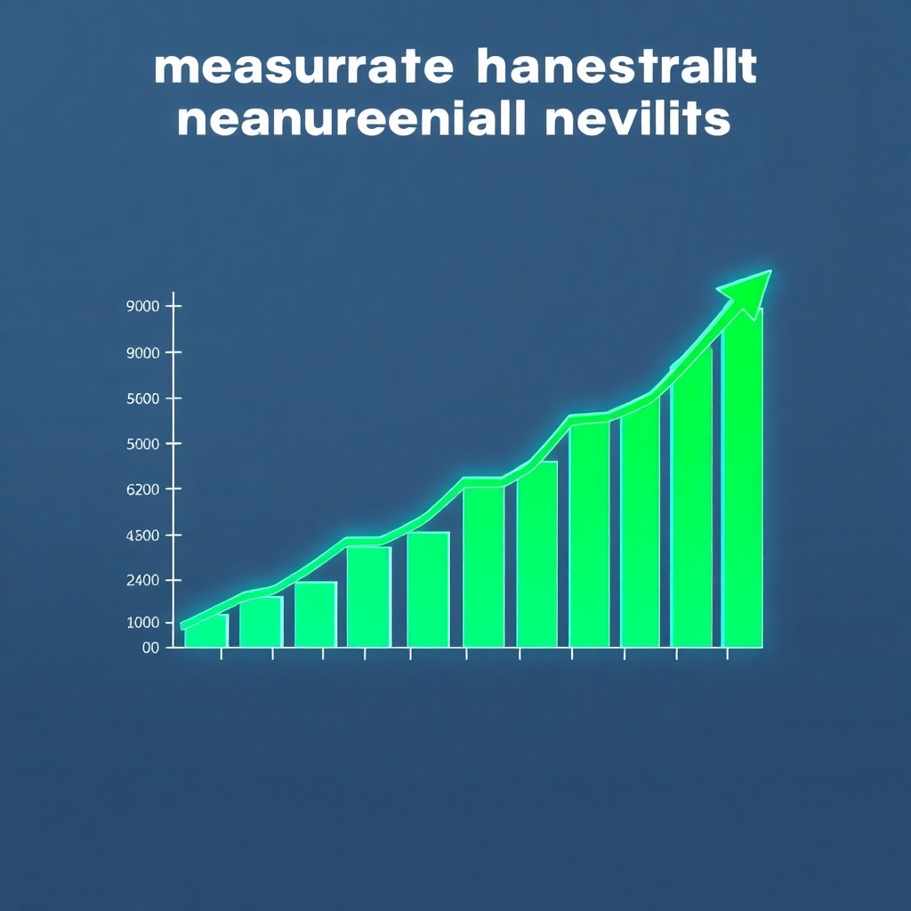 Create a photorealistic image of a graph depicting exponential growth, symbolizing the measurable results that Adamkom by JJP delivers. The graph should be visually appealing, with clear labels and axes. The color palette should be primarily green, with accents of blue and white. The lighting should be bright and focused, emphasizing the upward trend. The background should be clean and uncluttered. Style: Data visualization, growth-oriented, and professional.