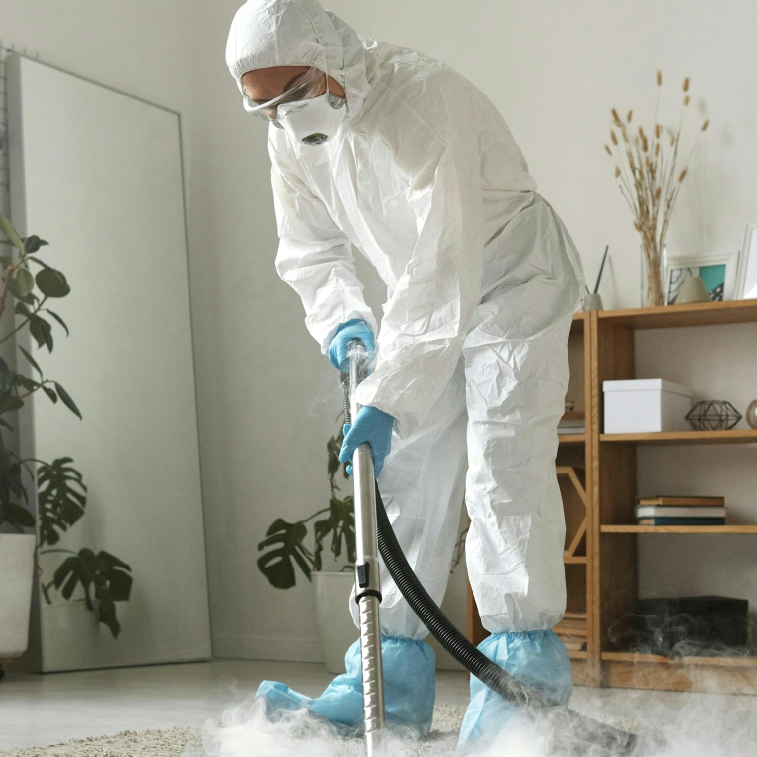 A vibrant image of a technician using a high-performance carpet extractor in action, highlighting efficiency and thoroughness. The scene captures the contrast between cleaned and uncleaned areas of the carpet, illustrating the effectiveness of our services. The lighting is bright and emphasizes the cleanliness. Technical specs: 4K resolution, high quality.