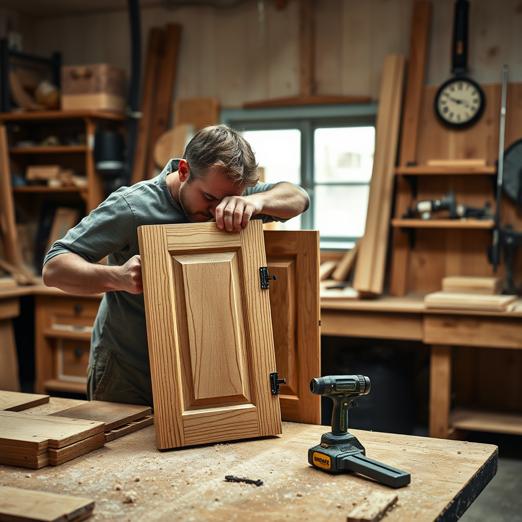 Custom furniture craftsmanship including cabinetry and built-ins with warm wood tones and premium hardware