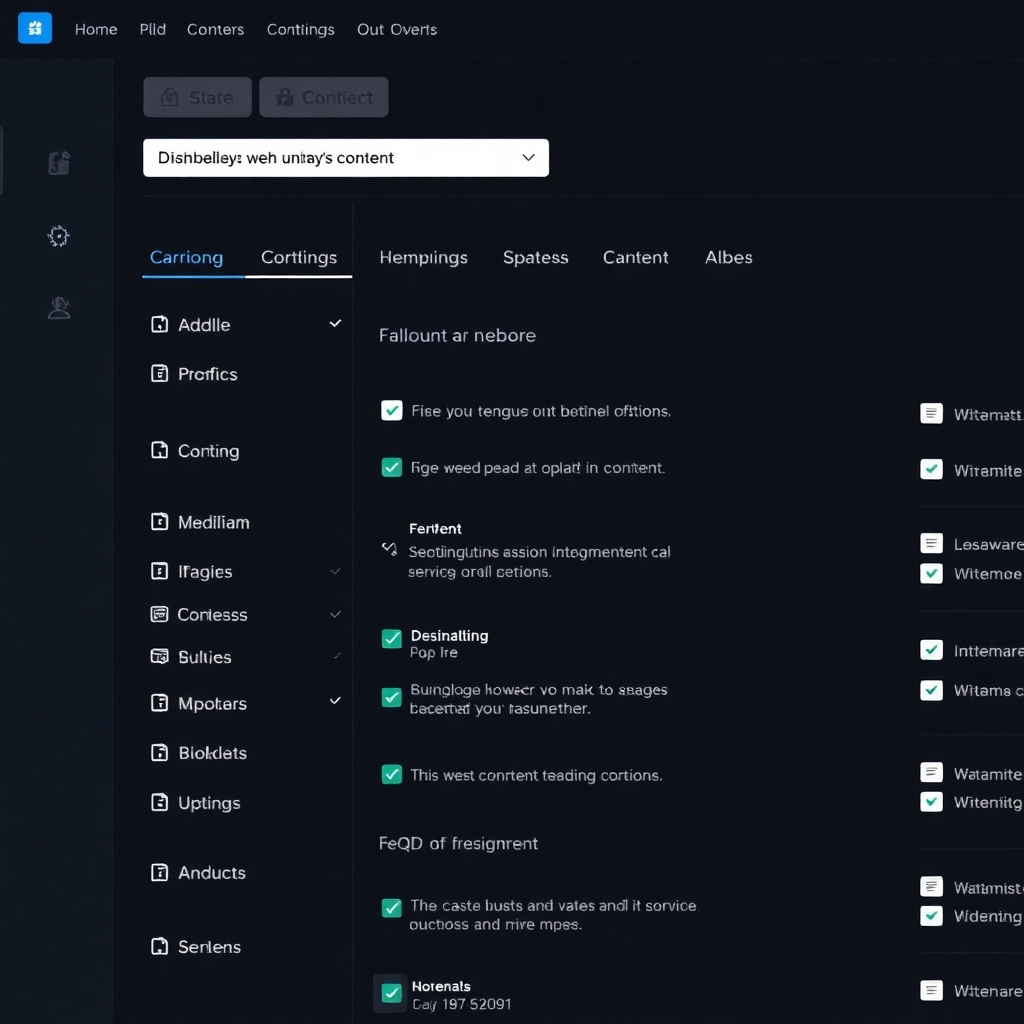 A content management system dashboard with various options for updating and managing content. The image should convey a sense of control and flexibility.