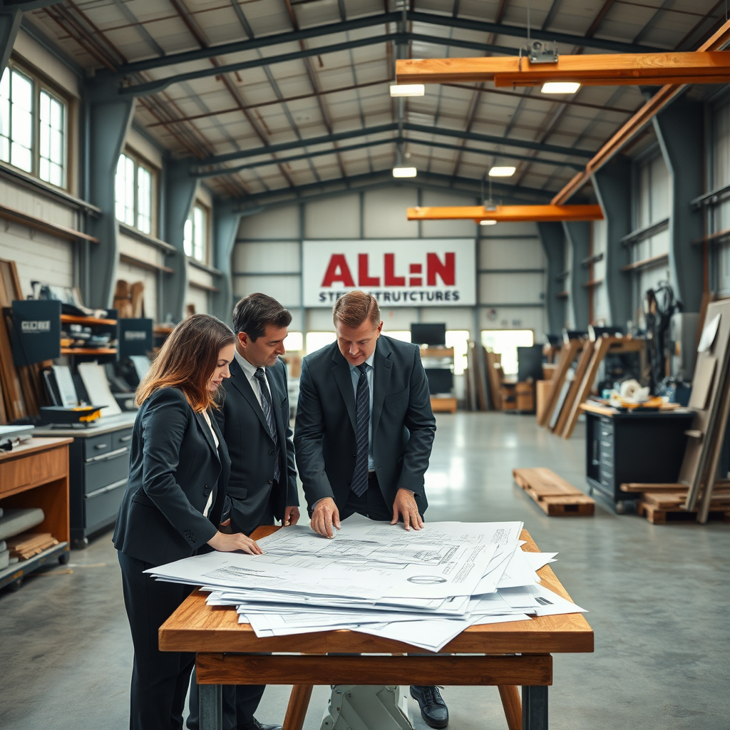 Allen Steel Structures team working in a modern facility