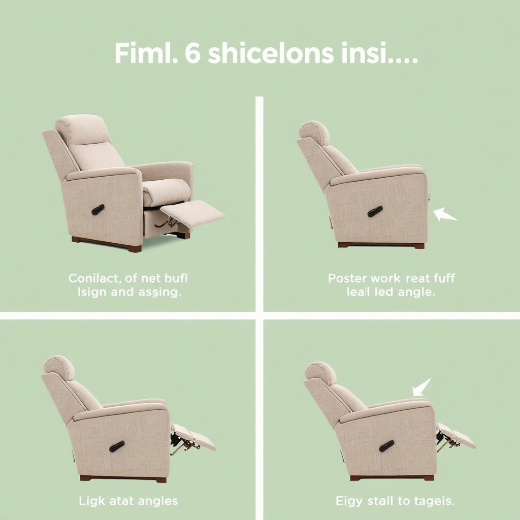 A series of images showing the chair reclining to different angles, demonstrating the range of motion and adjustability. Use clear and concise visuals to highlight the benefits of each position.