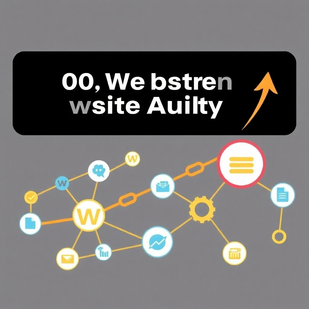 A stylized image representing the growth of website authority through a network of links from other websites. A representation of link building and organic growth.