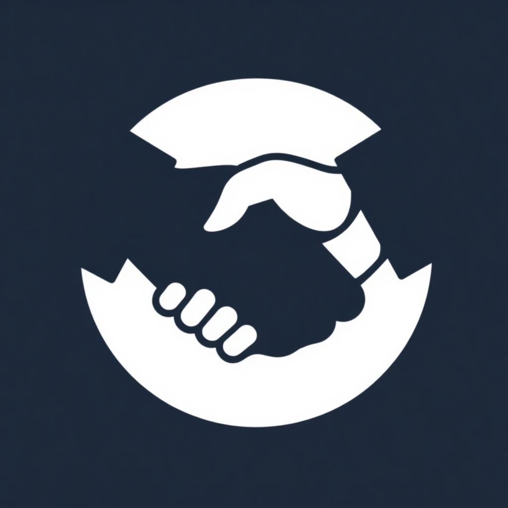 A stylized image representing a handshake, symbolizing negotiation and partnership.  The style can be conceptual, but aim for a clean, elegant design to convey professionalism and a successful agreement.