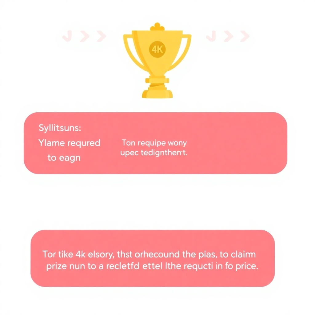 A simple, animated image showing the steps required to claim the prize, using concise visual cues for easy understanding. 4K resolution. High level of clarity.