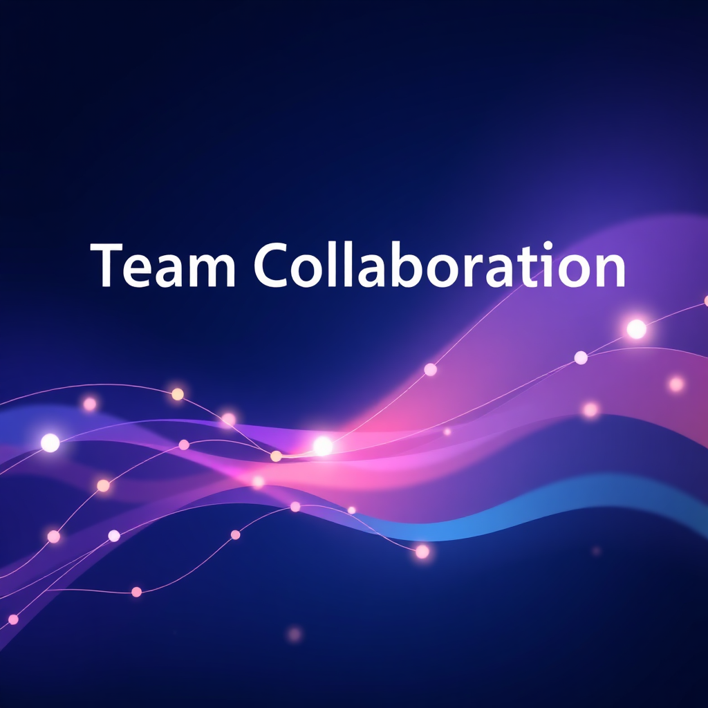 Abstract graphic representing team collaboration and digital innovation