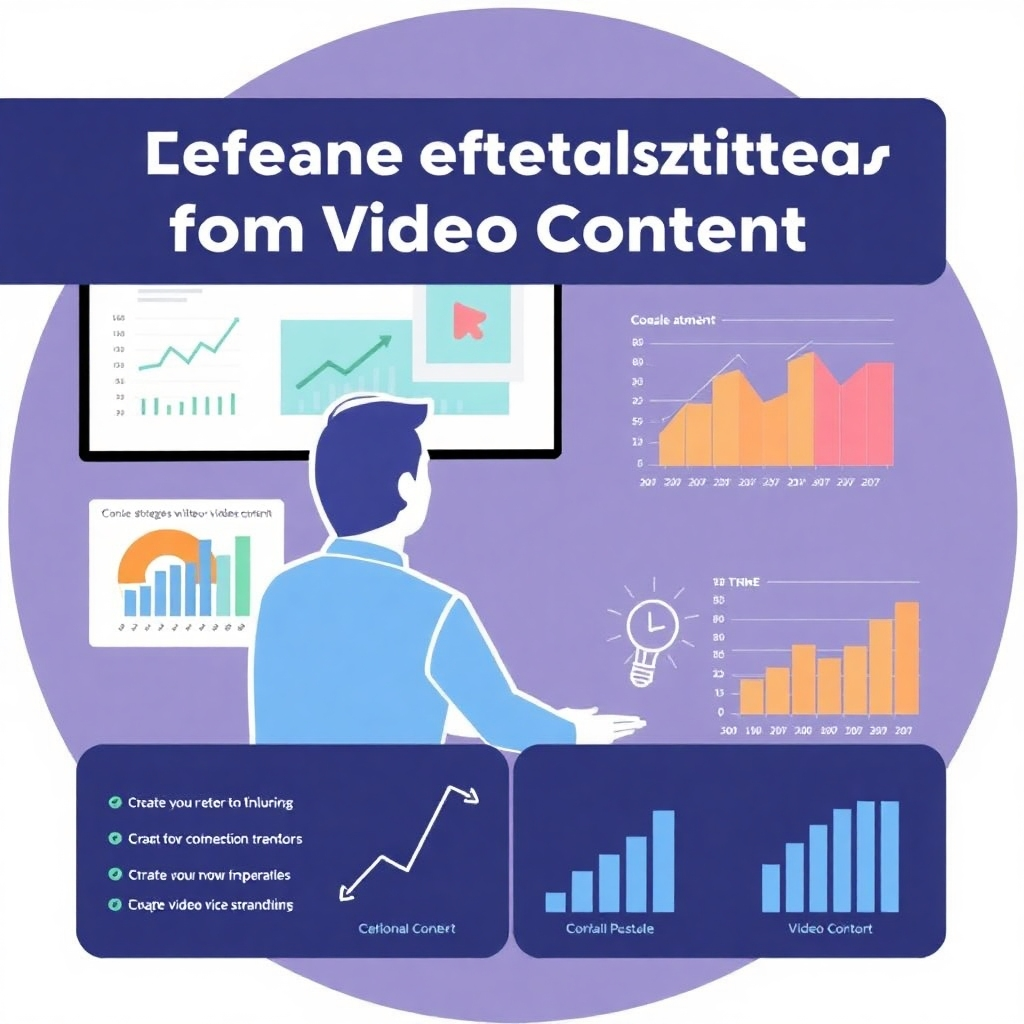 A stylized image showing a consultation session between a coach and client, with graphs and charts showing effective revenue strategies from video content.
