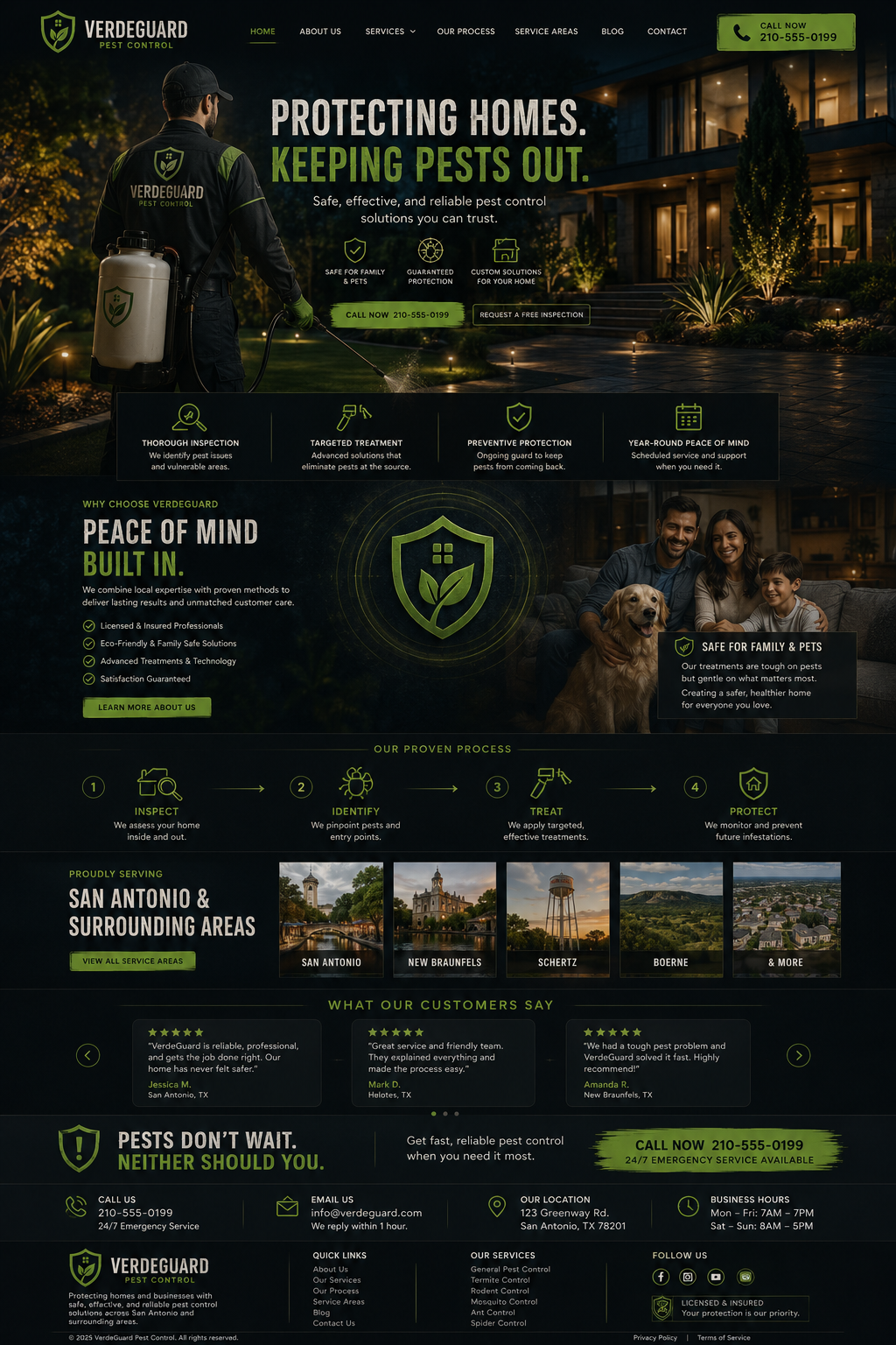 VerdeGuard Pest Control website example