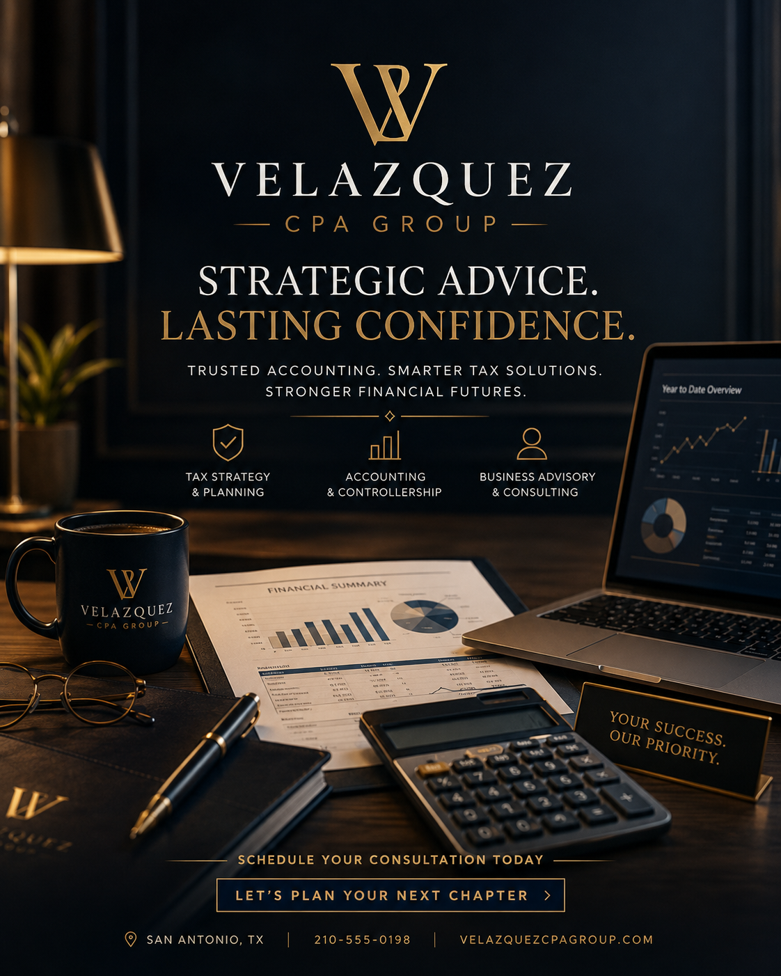 Velazquez CPA Group promotional design example