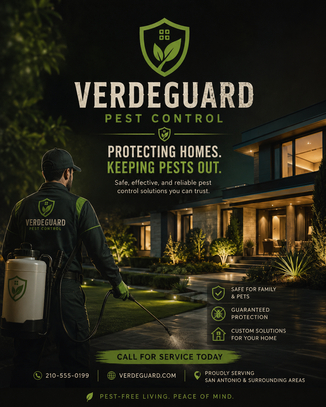 VerdeGuard Pest Control promotional design example