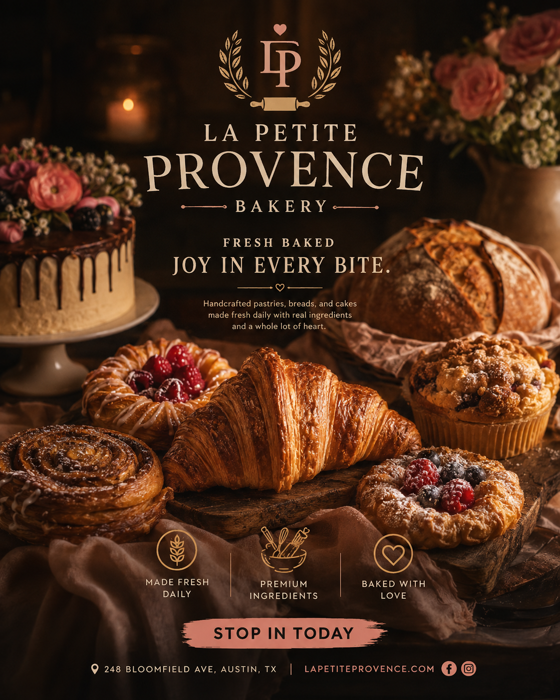 La Petite Provence Bakery promotional design example