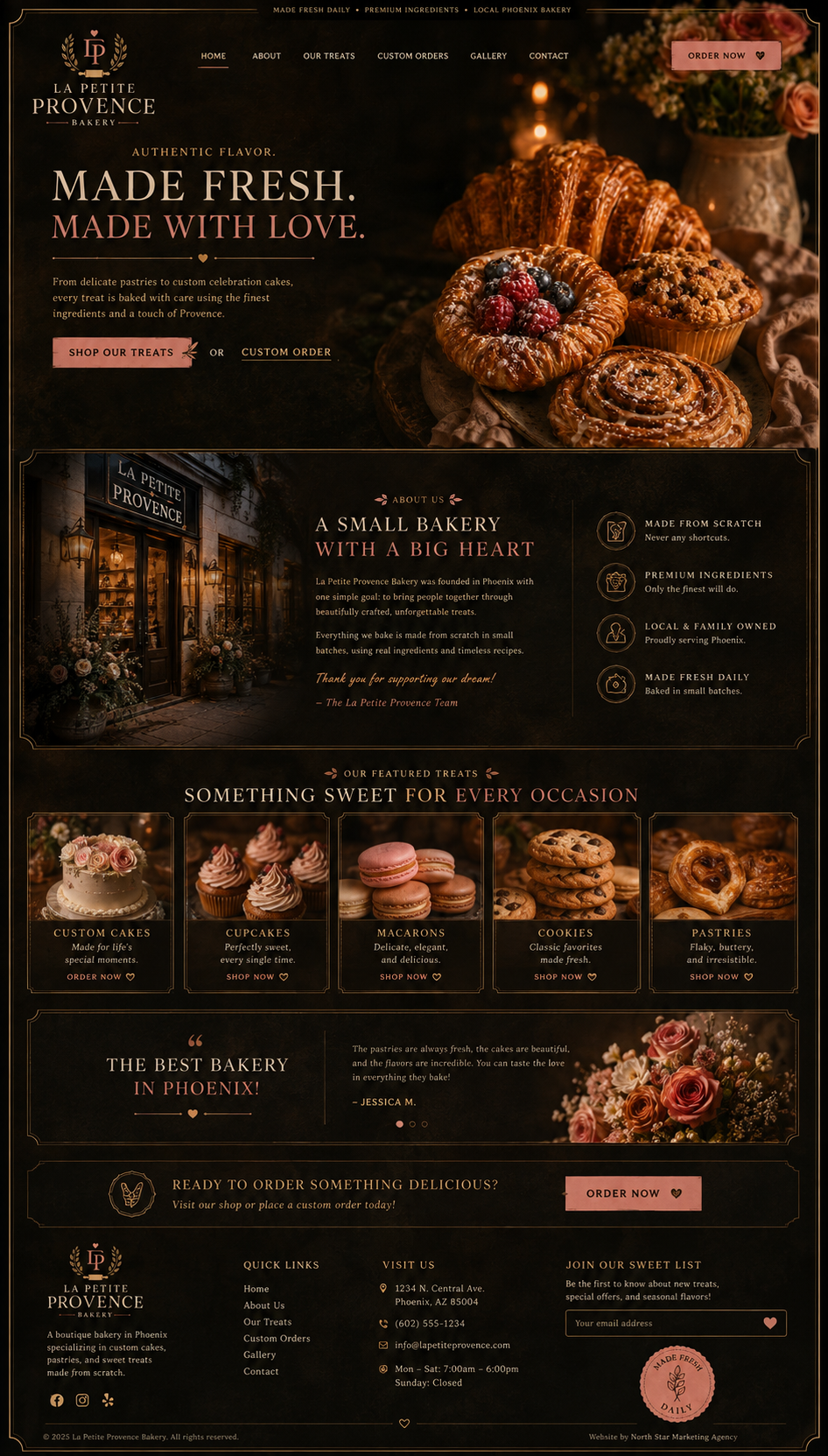 La Petite Provence Bakery website example