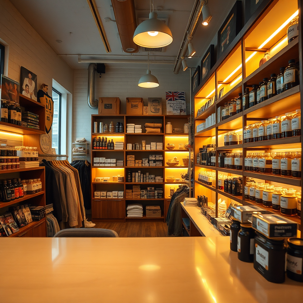 Local retail shop interior